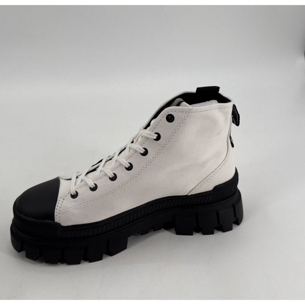 Palladium Womens Revolt Hi TX Sneakers Size 9 White Black Ankle Boot - Picture 6 of 13